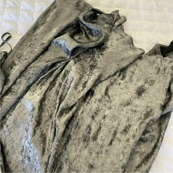 Lulus gunmetal ruffle open slit maxi dress - Picture 3 of 8